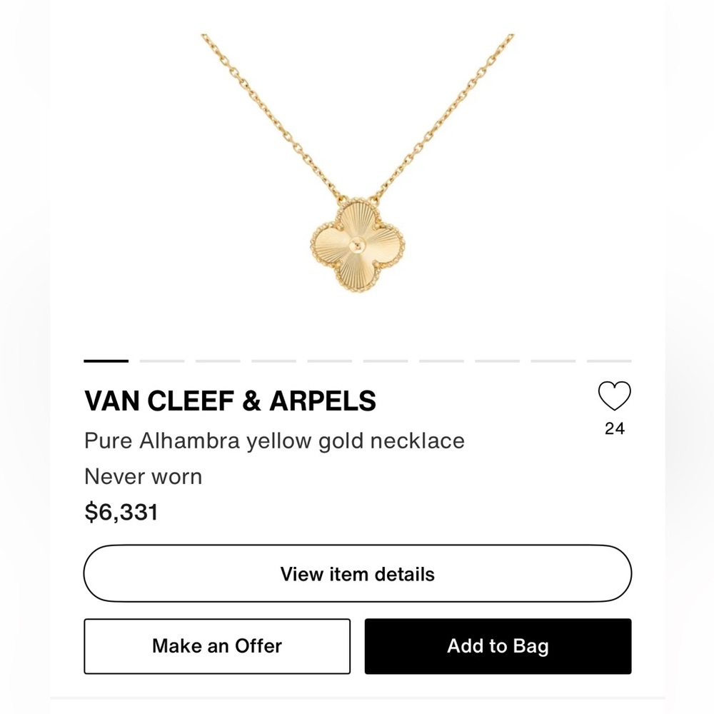 Van Cleef & Arpels Gold Alhambra Necklace - Picture 9 of 9